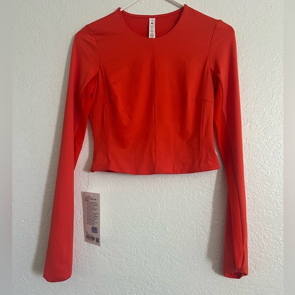 🦋3xHP!!🦋 Lululemon | NWT Cropped Tight-Fit Lined Long-Sleeve Shirt - Picture 7 of 12
